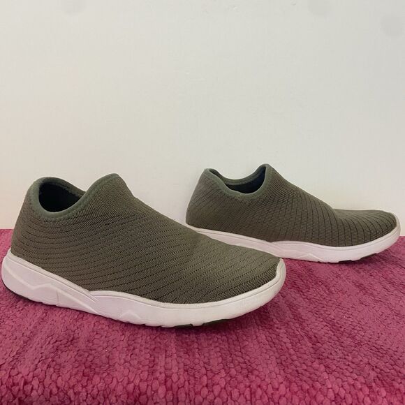 Vessi Cityscape Waterproof Slip On Knit Sneakers Olive Green Size 7 - Picture 11 of 11